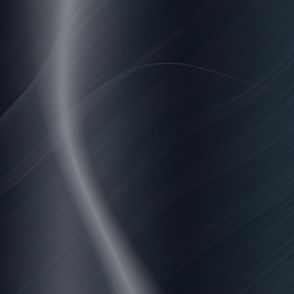 抽象的で未来感のあるメタリックグラデーションのバナー。プライバシーとセキュリティを象徴する穏やかな光と陰影。