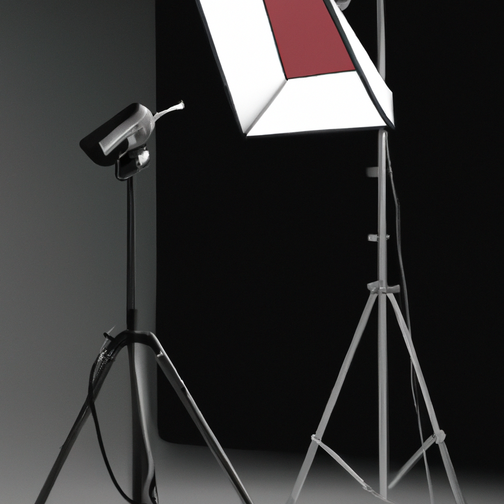 Cスタンドでフラッグとディフューザーを微調整する手元