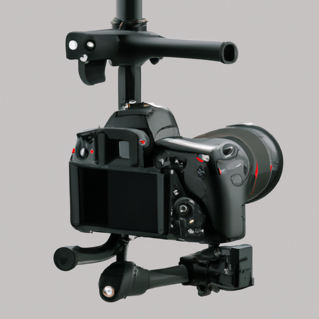 カーボン三脚に取り付けられた精密カメラのクリーンなセットアップ